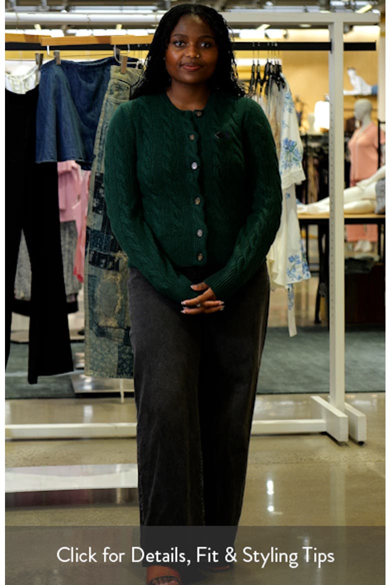 Cable Knit Wool & Cashmere Cardigan (Women) | Nordstrom
