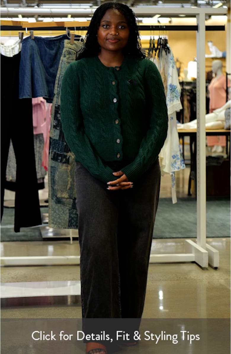 Cable Knit Wool & Cashmere Cardigan, sales video thumbnail