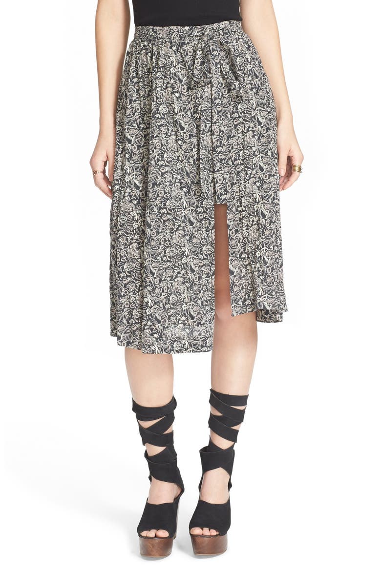 'Love Train' Wrap Skirt, Alternate, color, BLACK COMBO