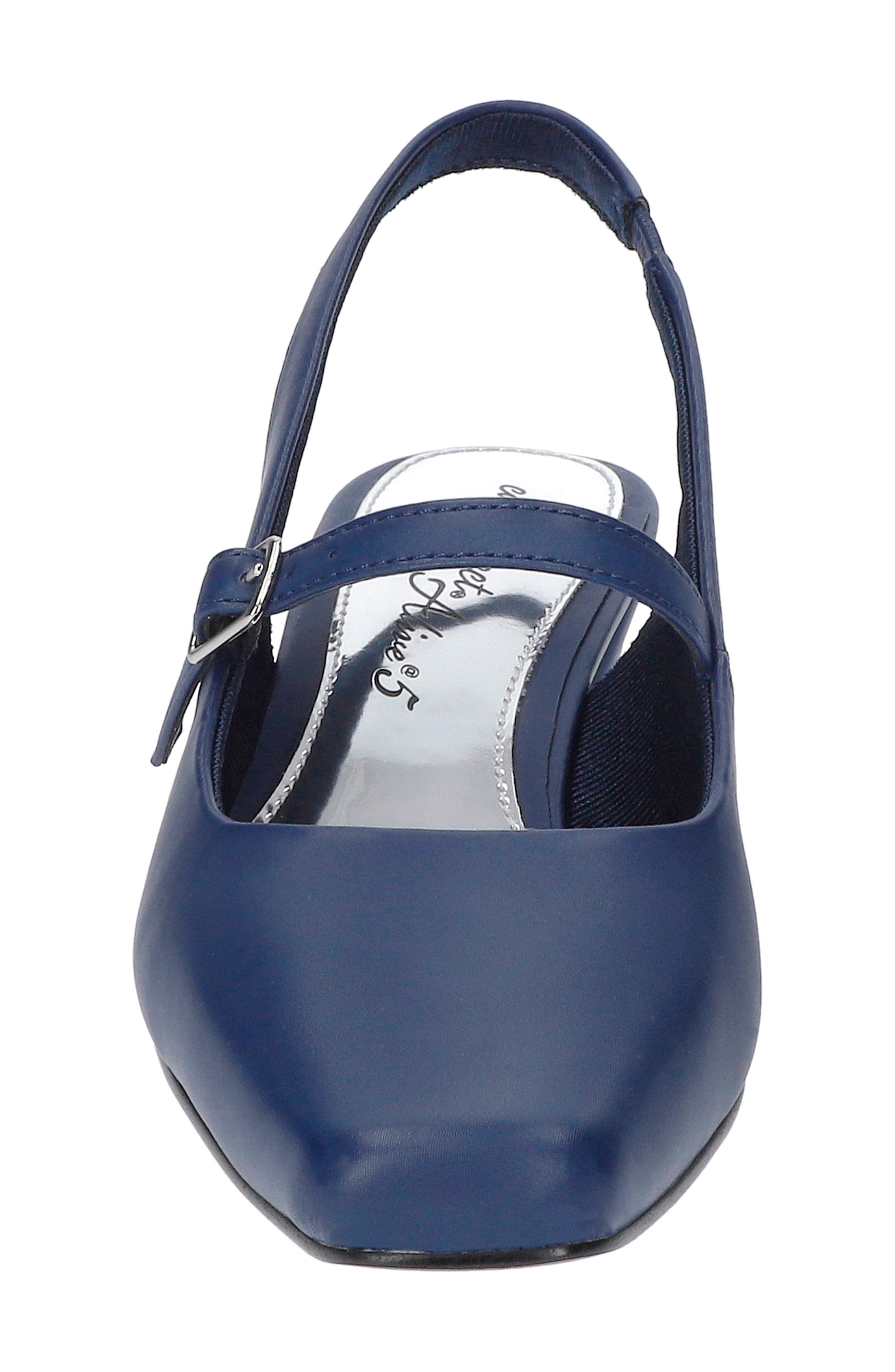 EASY STREET Cameo Slingback Mary Jane Pump, Alternate, color, Navy Satin