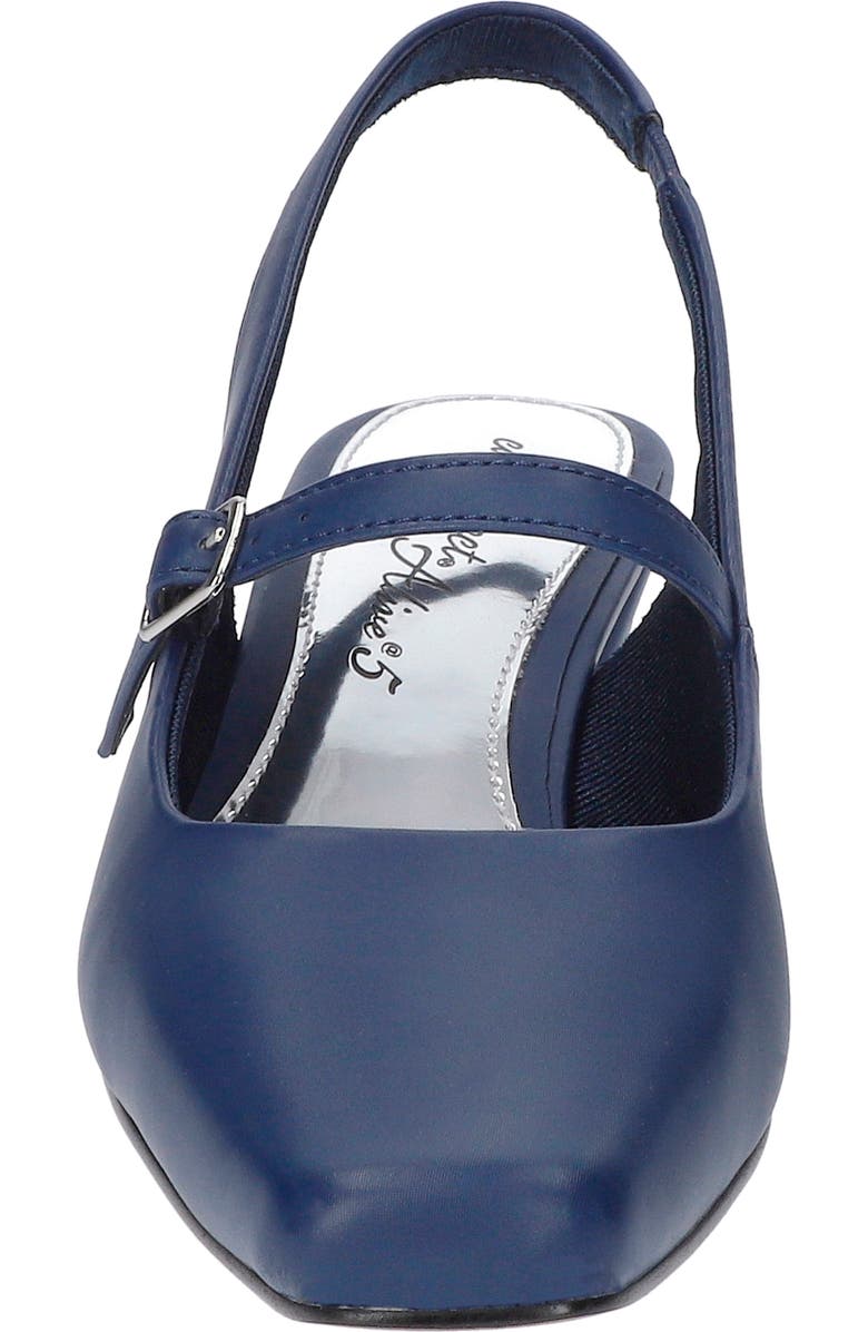 EASY STREET Cameo Slingback Mary Jane Pump, Alternate, color, Navy Satin