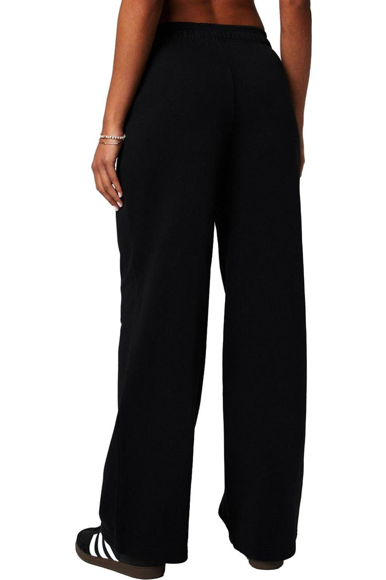 Women's Year Round Terry Wide Leg Sweatpant, Alternate, color, Black
