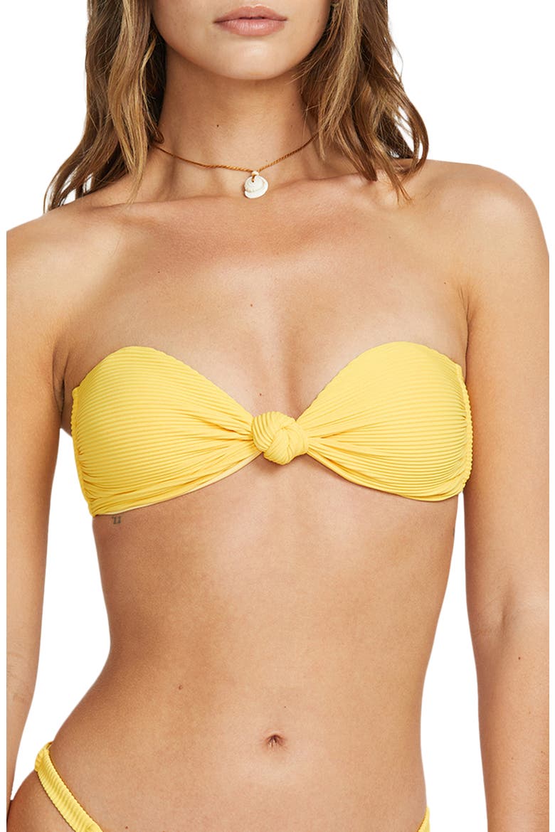 Tanlines Lola Knotted Bandeau Bikini Top, Main, color, SUNBURST