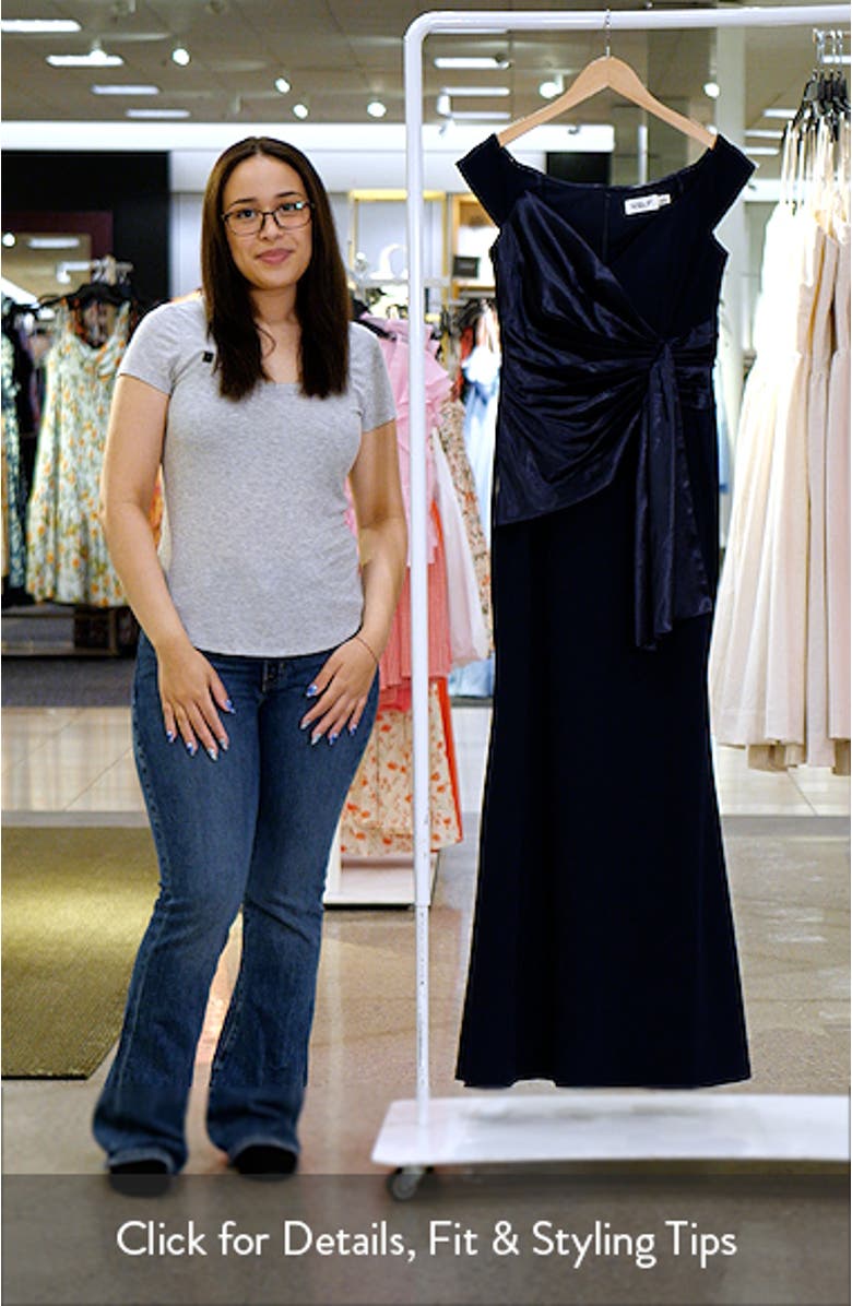 Mixed Media Off the Shoulder Gown, sales video thumbnail