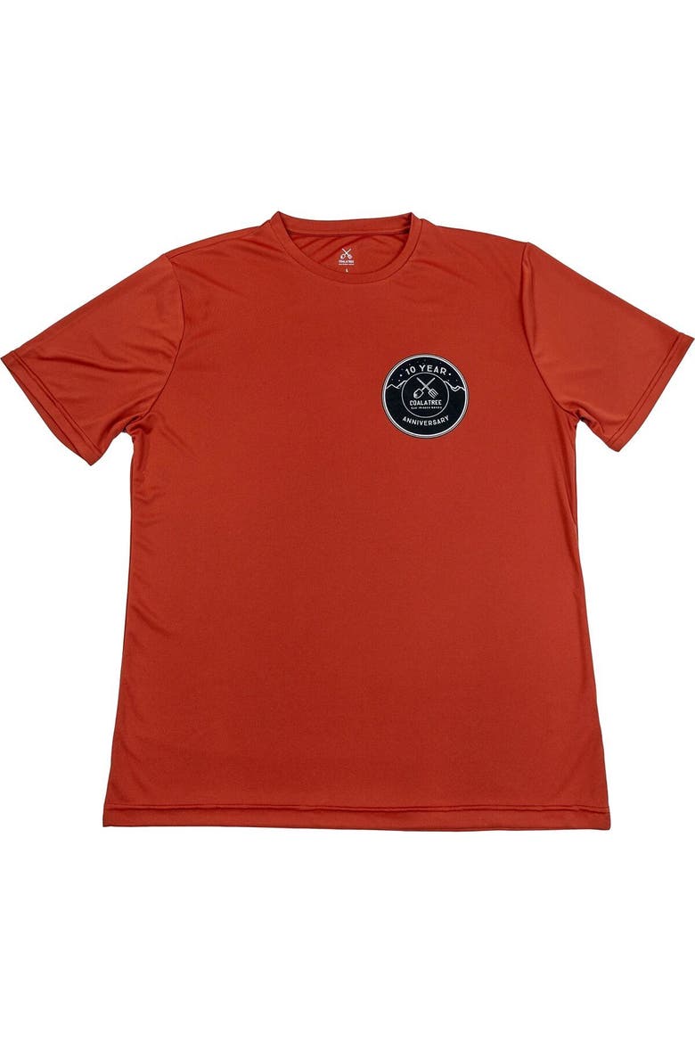 Unisex Quick Dry Short-Sleeve T-Shirt, Main, color, 10 Year Brick