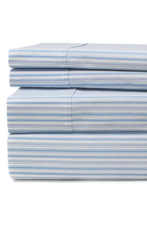 Percale Stripe 200 Thread Count Sheet Set