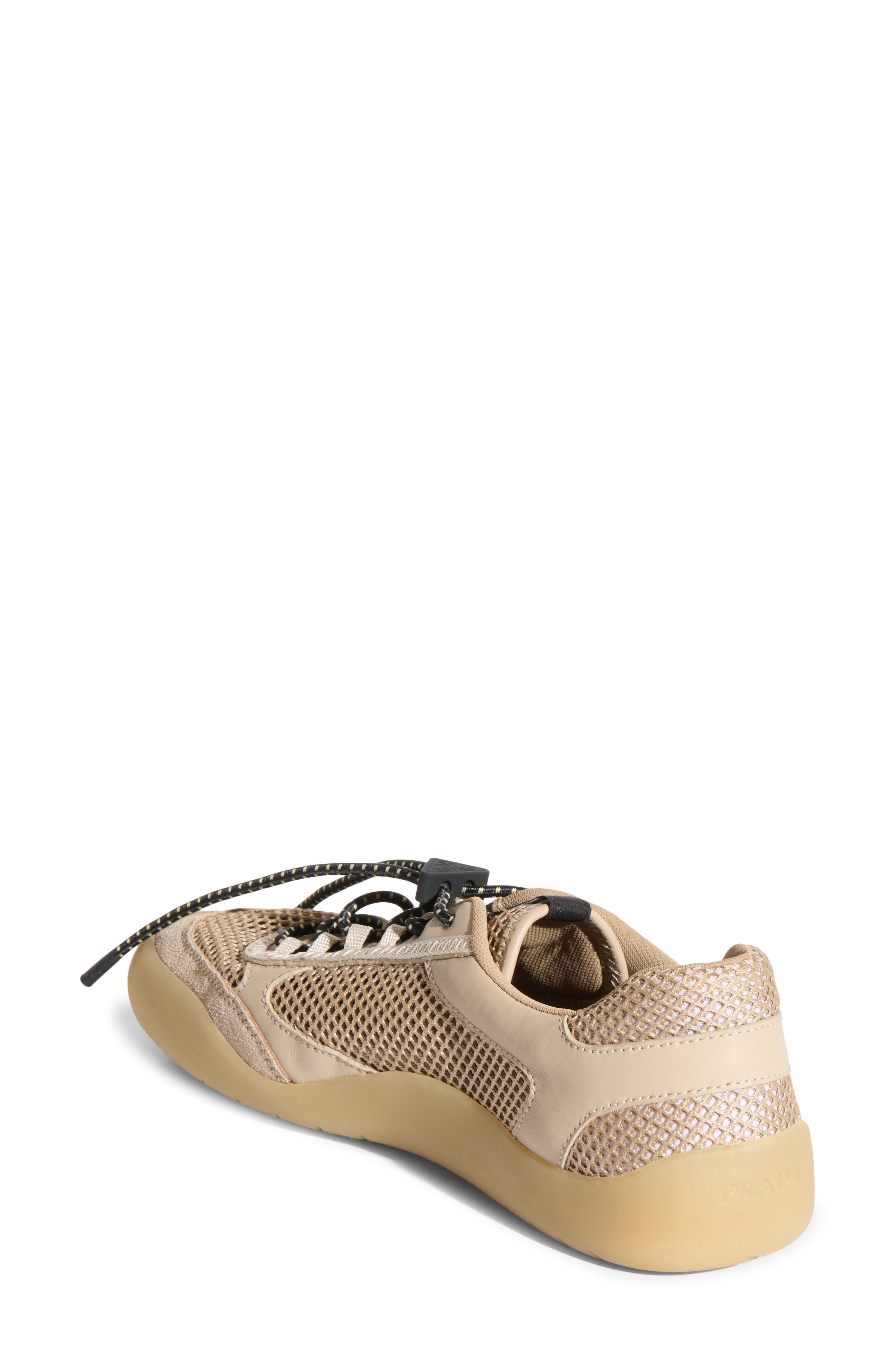 Prada Speedrock Mixed Media Sneaker, Alternate, color, Deserto