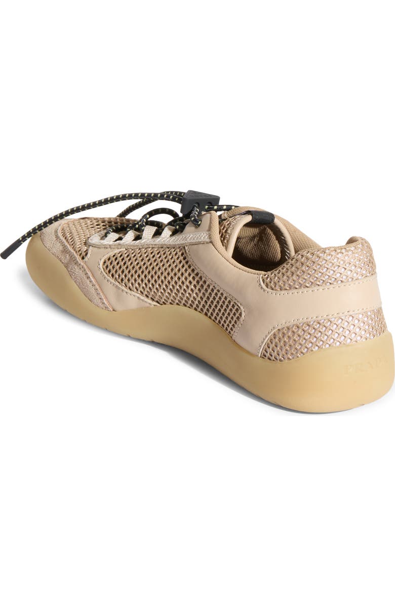 Prada Speedrock Mixed Media Sneaker, Alternate, color, Deserto