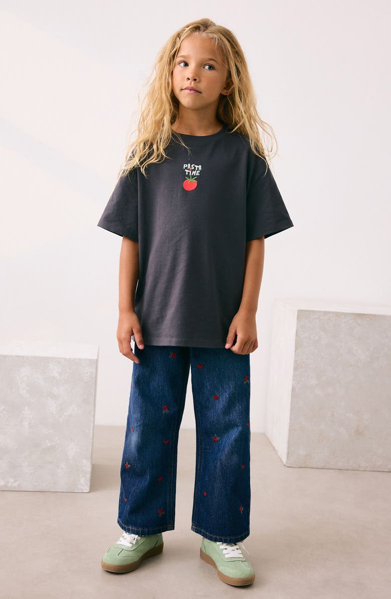 NEXT Kids' Pasta Time Cotton Graphic T-Shirt, Alternate, color, Grey