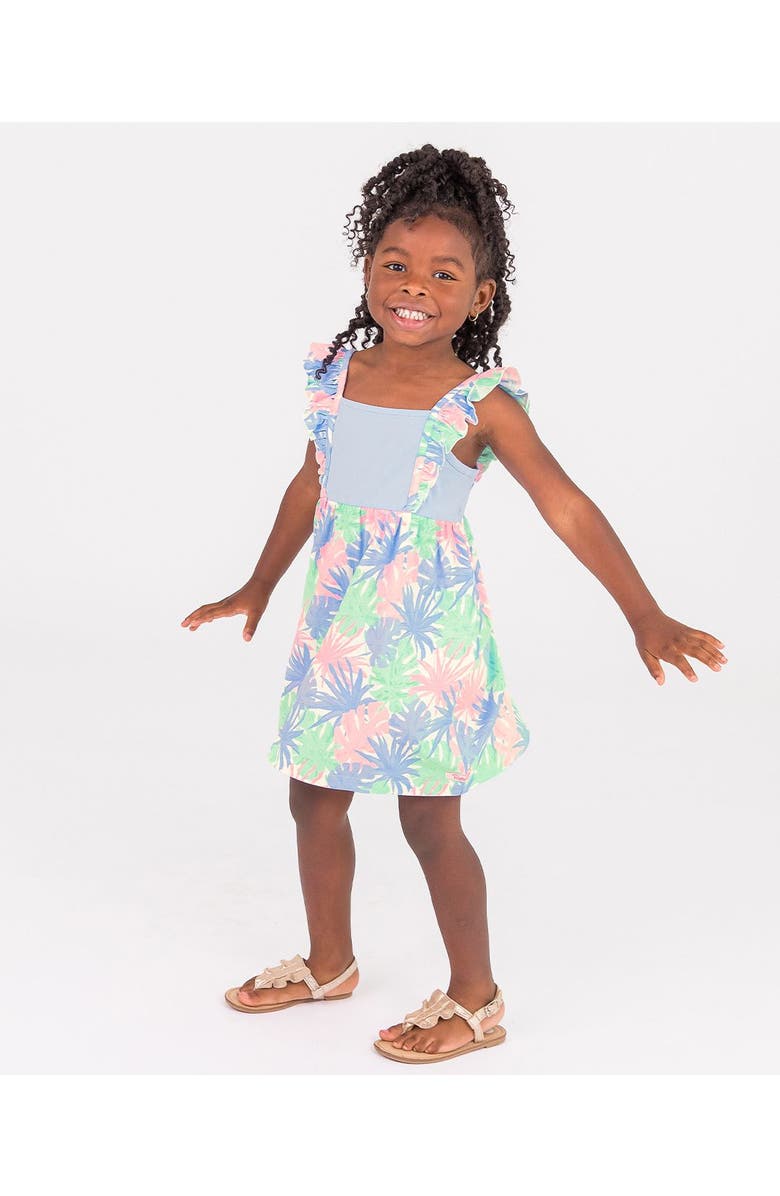 RuffleButts Baby Ruffle Strap Mixed Print Dress, Alternate, color,