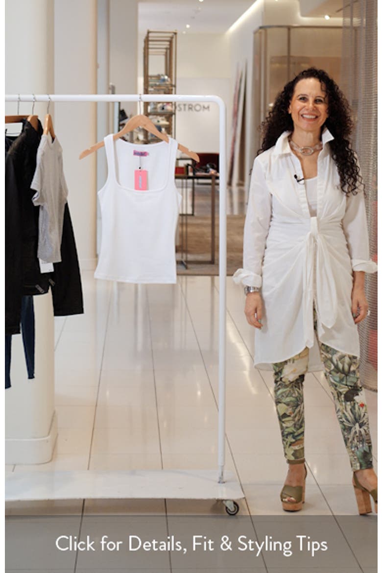 Square Neck Cotton Blend Tank video