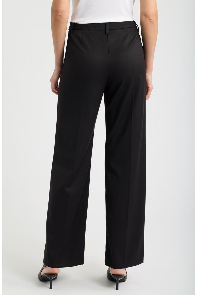 Straight Leg Career Pants, Alternate, color, BLACK