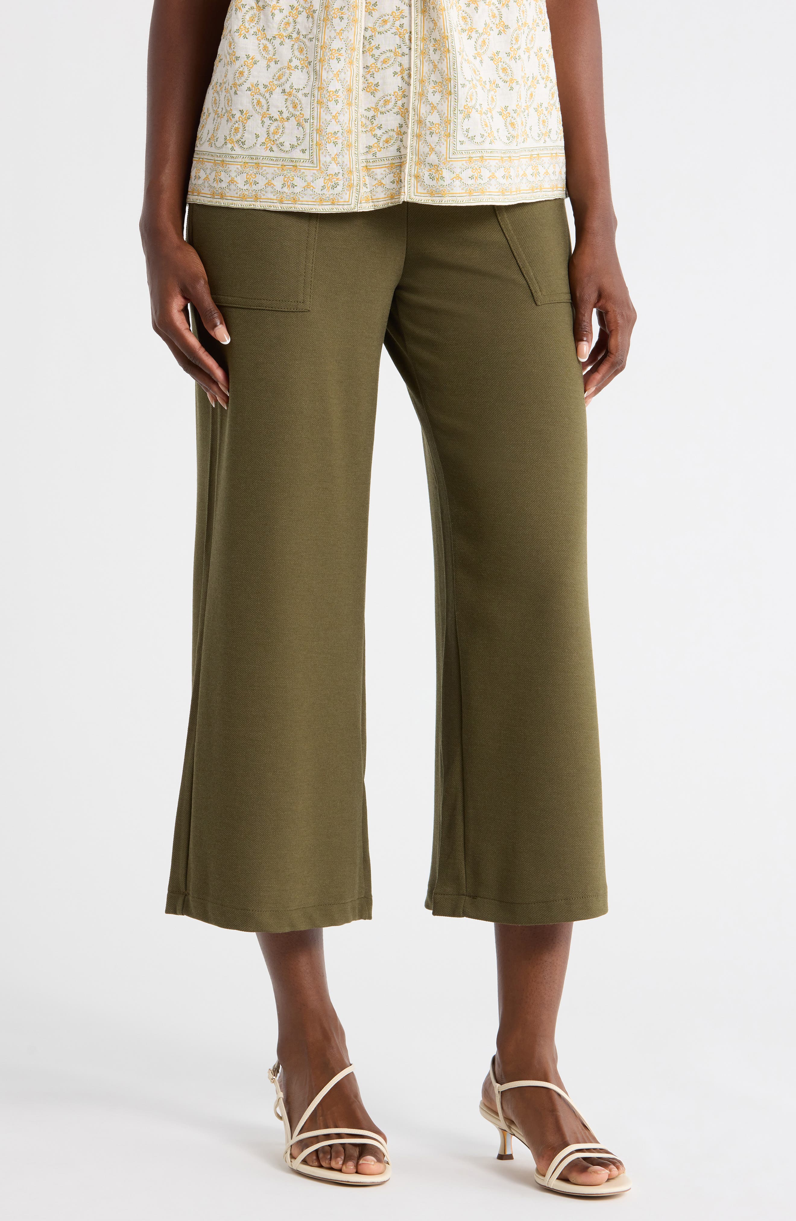 MAX STUDIO Crop Wide Leg Pants