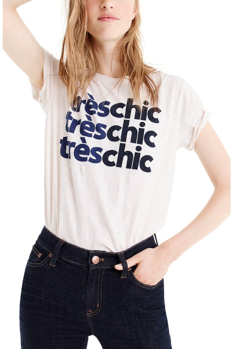 Très Chic Tee, Main, color, IVORYDNU
