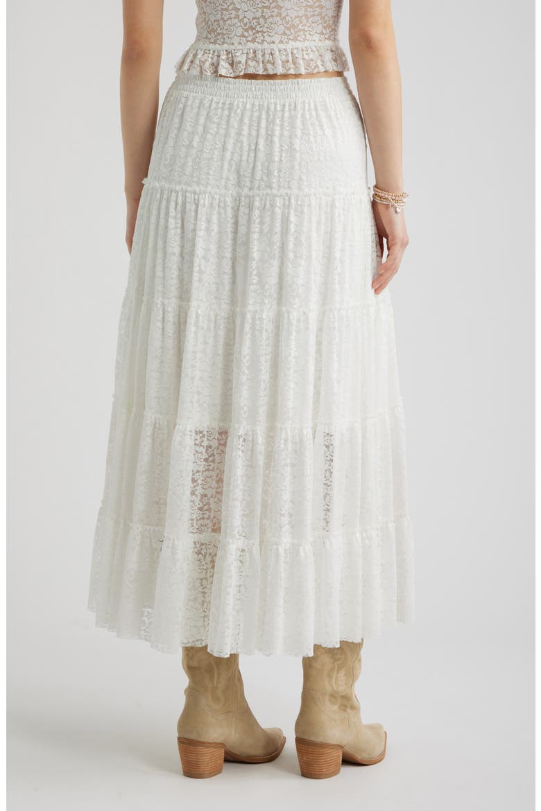 Lace Maxi Skirt, Alternate, color, WHITE