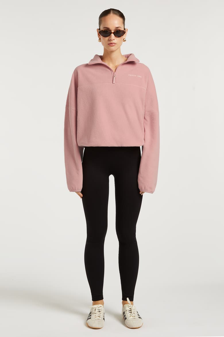 Devan Long Sleeve Half-Zip Fleece, Alternate, color, Ballerina Pink