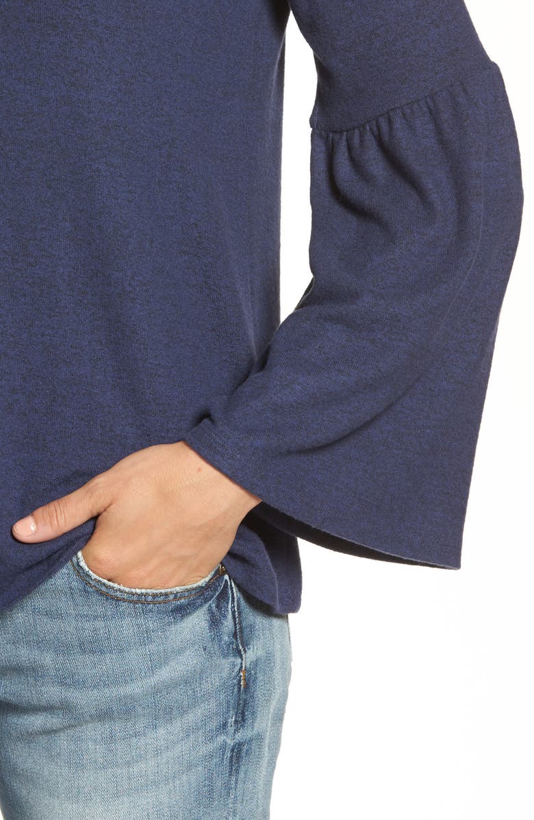 GIBSONLOOK Gibson Bell Sleeve Cozy Fleece Pullover, Alternate, color,