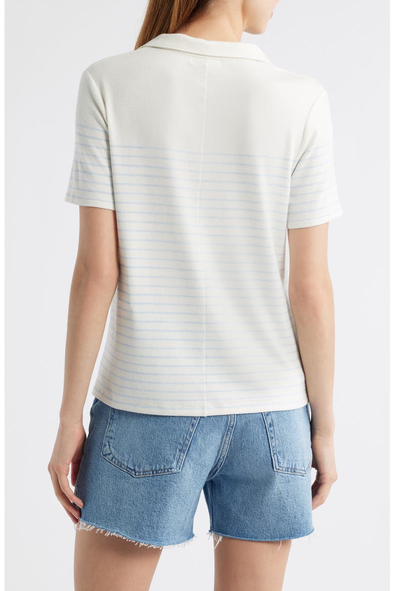 Stripe Knit Polo, Alternate, color, IVORY/ PALE