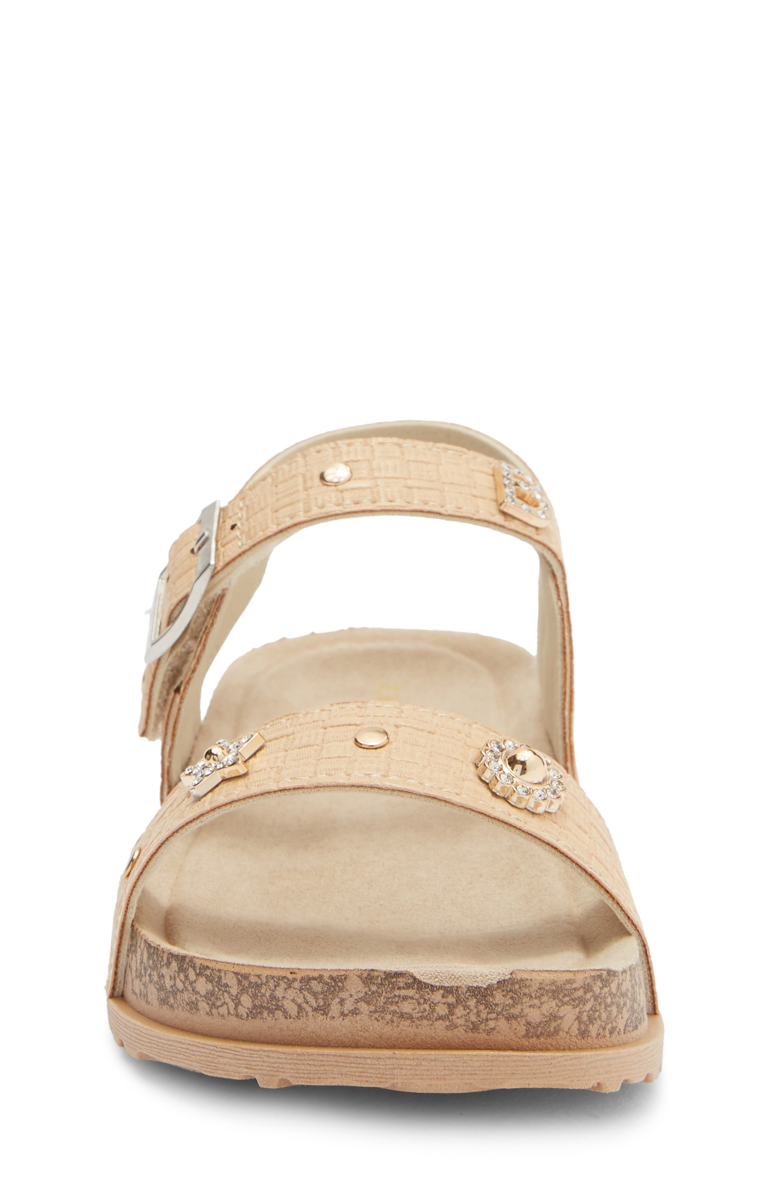 bebe Kids' GIRLS FOOTBED SANDAL WITH CHA, Alternate, color, Tan