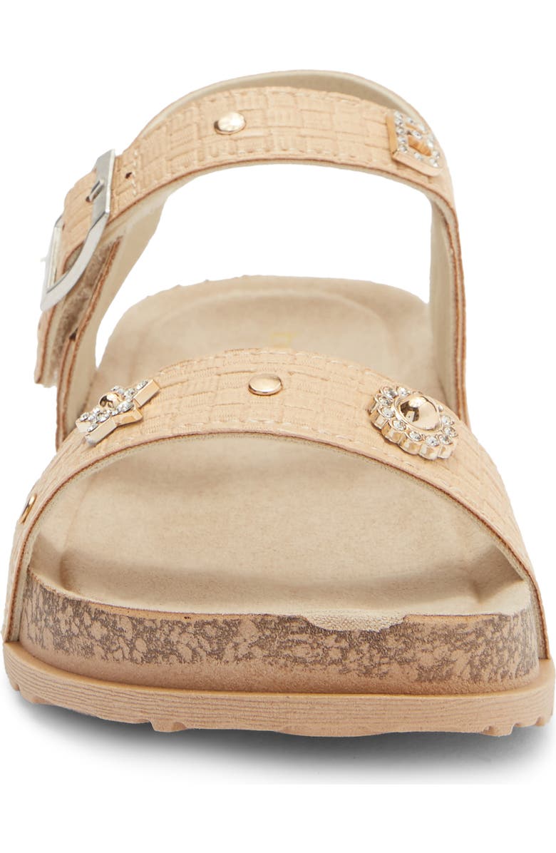 bebe Kids' GIRLS FOOTBED SANDAL WITH CHA, Alternate, color, Tan
