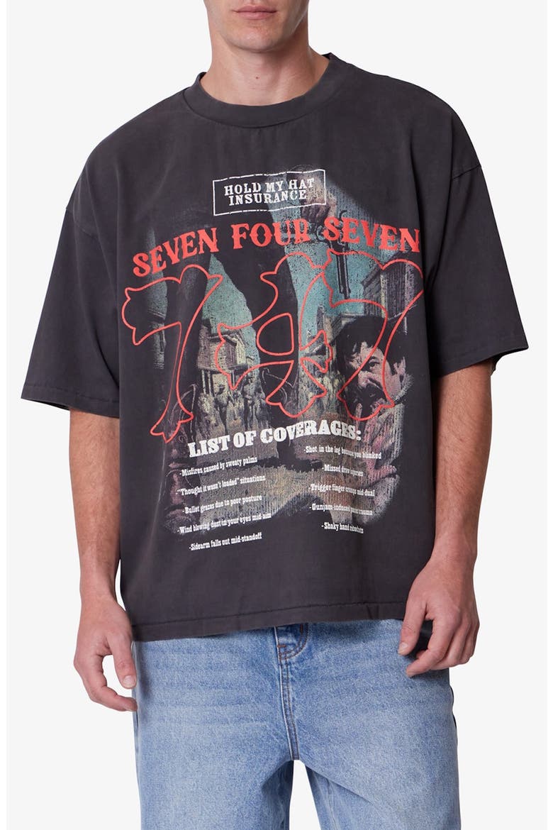 747 Graphic T-Shirt, Main, color, WASHED BLACK