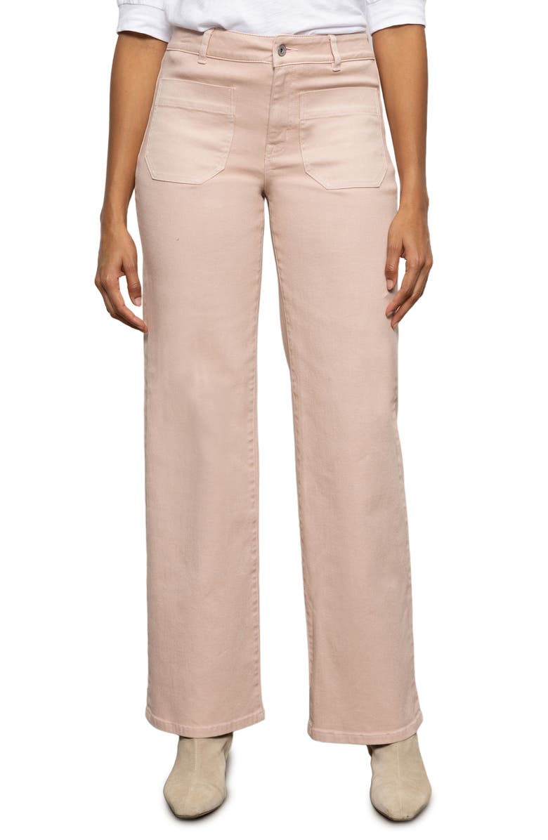 Sanctuary The Marine Patch Pocket Wide Leg Jeans, Main, color, Light Rose
