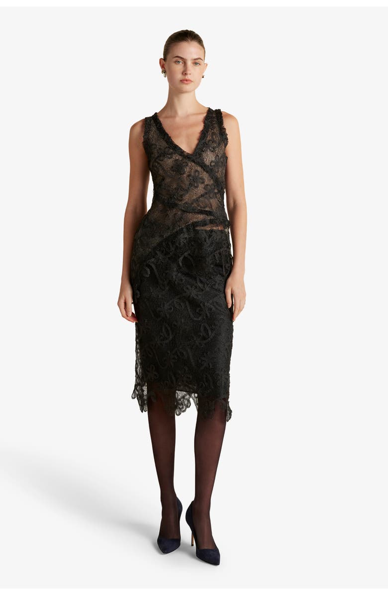 Marina Moscone Lace Tubino, Main, color, Black