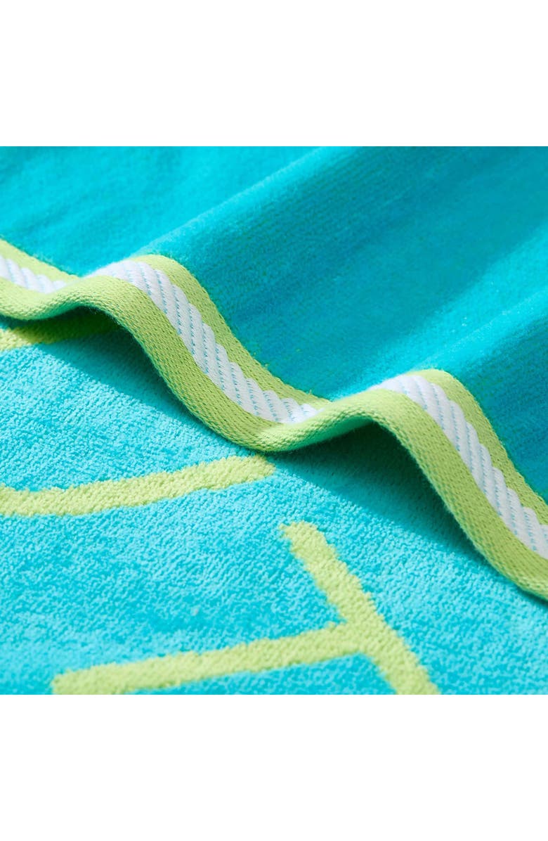 Nautica Set of 2 Cotton Blend Terry Beach Towels, Alternate, color, Bright Blue