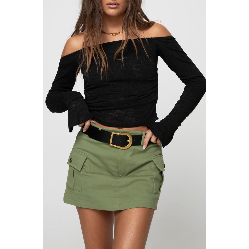 Princess Polly Taroona Off The Shoulder Long Sleeve Top In Black