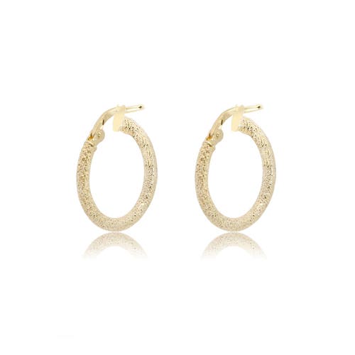 The Lovery Fine Jewelry Mini Mesh Gold Hoop Earrings In Gold