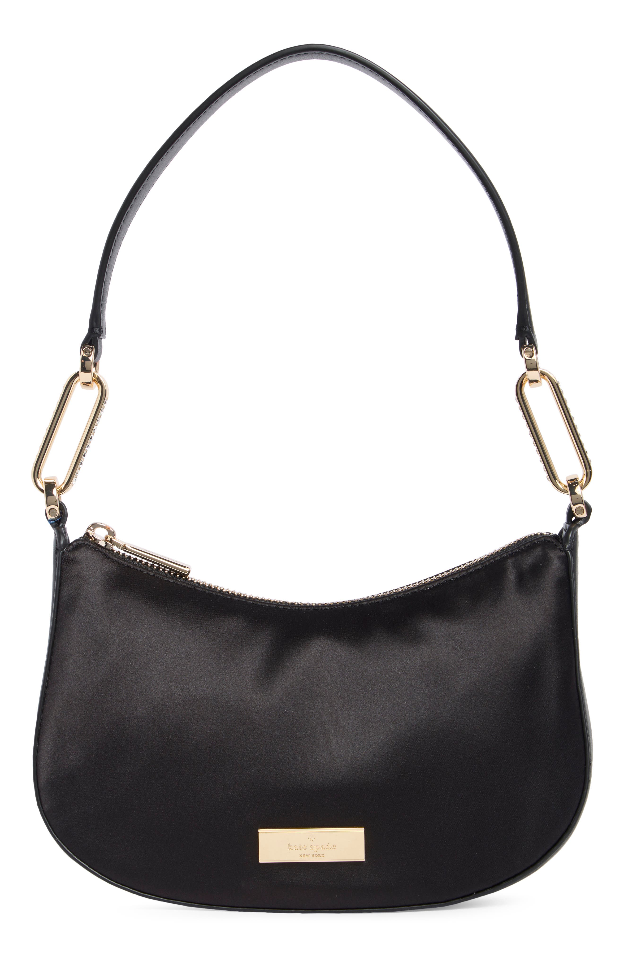 nina satin crystal shoulder bag