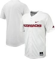 Nike Men's Nike White Arkansas Razorbacks Replica Full-Button Baseball Jersey