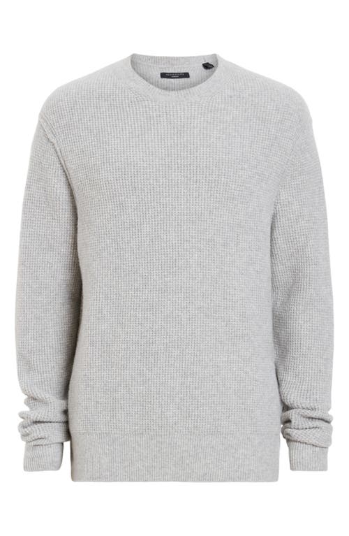 Allsaints Hatten Waffle Stitch Sweater In Gray
