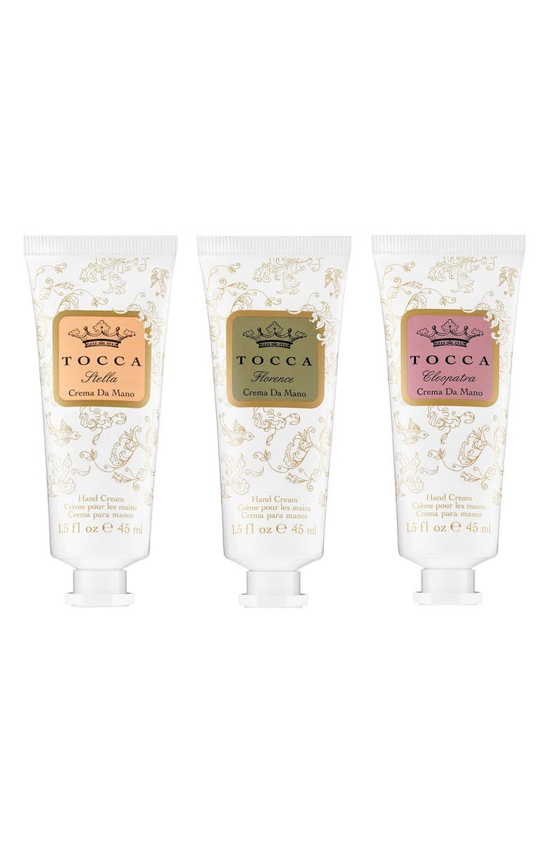 TOCCA Evergreen Crema Veloce Mini Hand Cream Set USD $30 Value, Main, color,