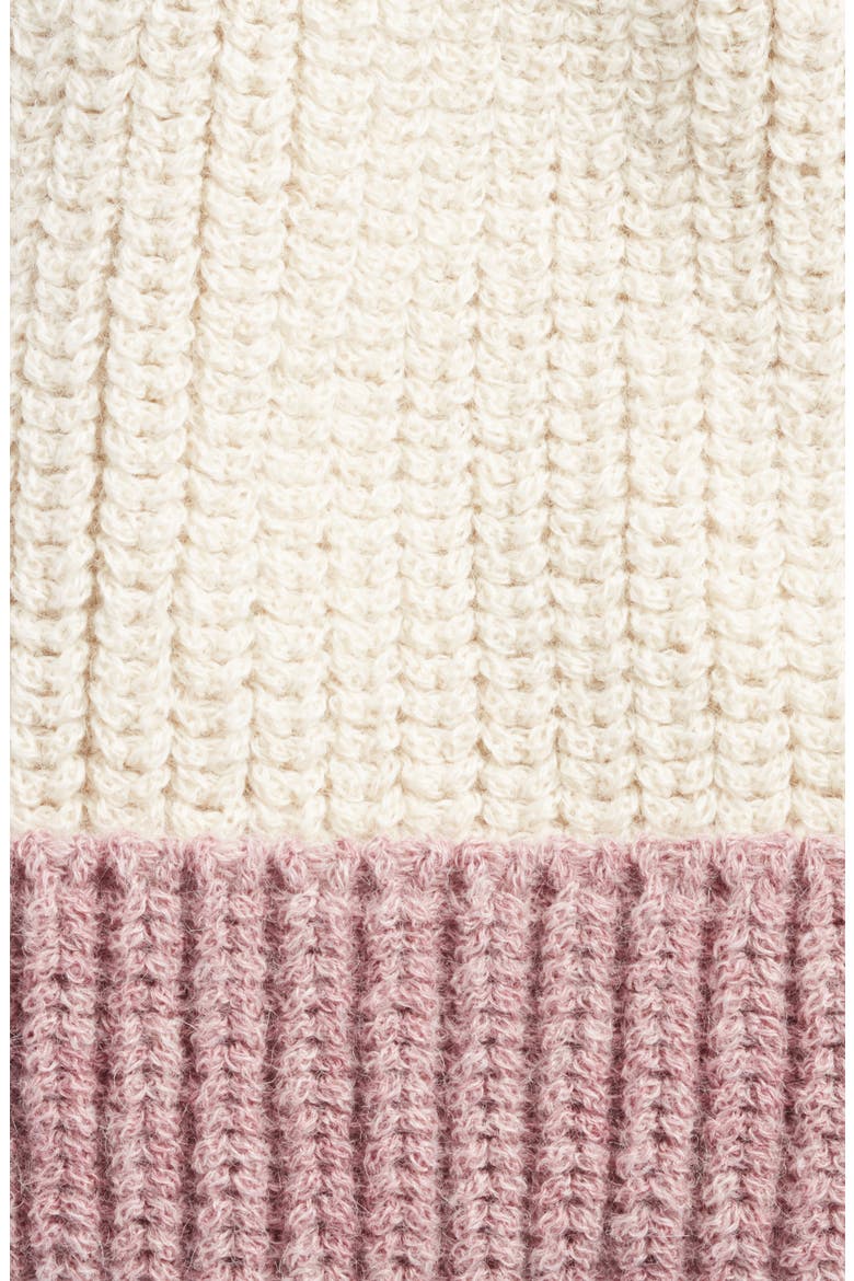 Grand Alpaca Beanie, Alternate, color, BLACK/ WHITE/ ROSE
