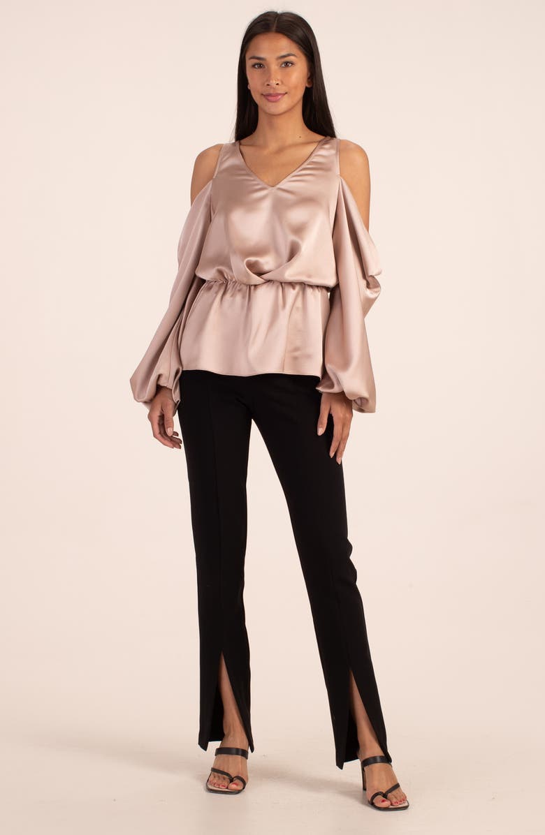 Trina Turk Milky Way Cold Shoulder Top, Alternate, color,