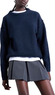 Topshop Exposed Seam Relaxed Fit Sweater