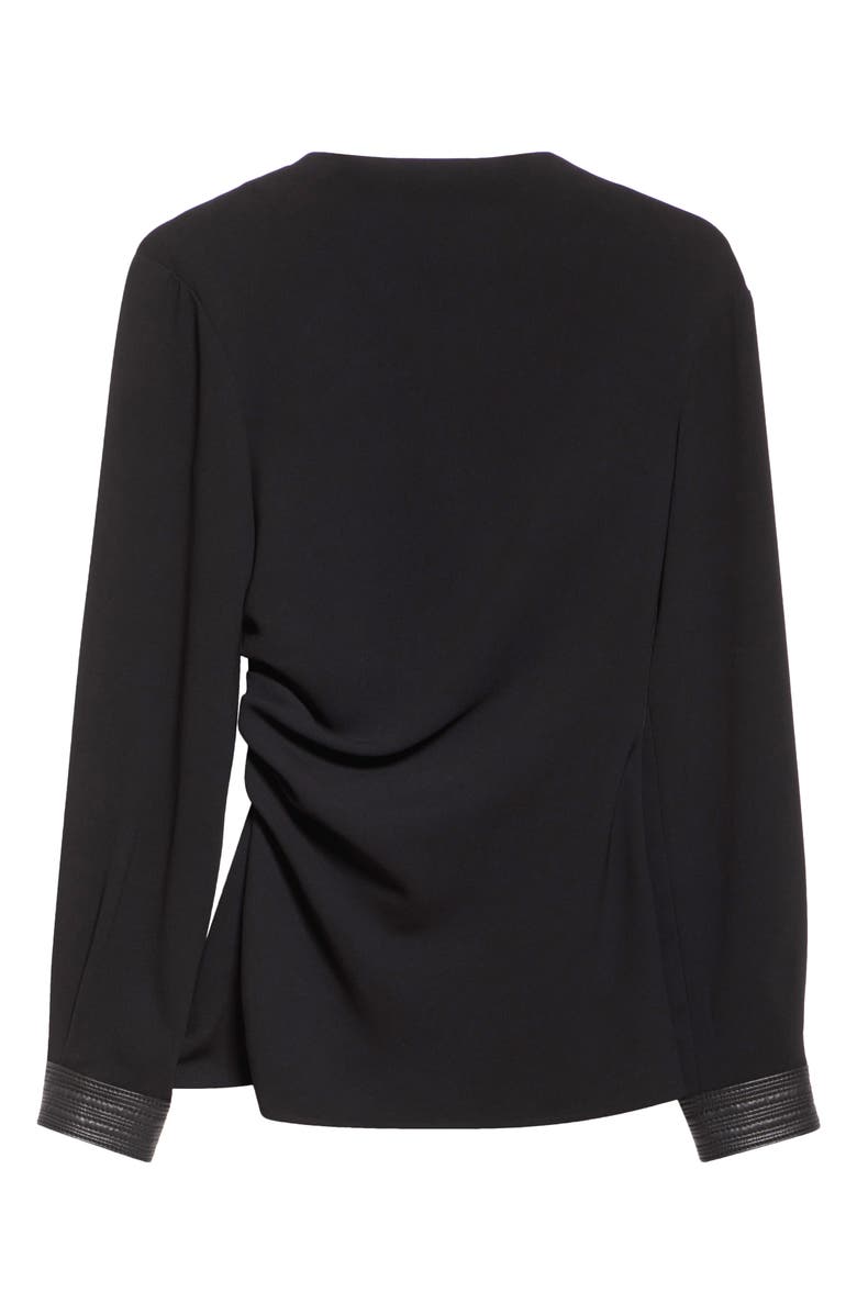 Proenza Schouler Alexis Asymmetric Ruched Double Crepe Top, Alternate, color,