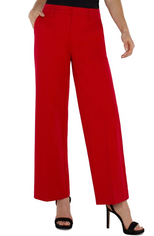 Liverpool Los Angeles Kelsey Wide Leg Knit Trousers in Tango Red 