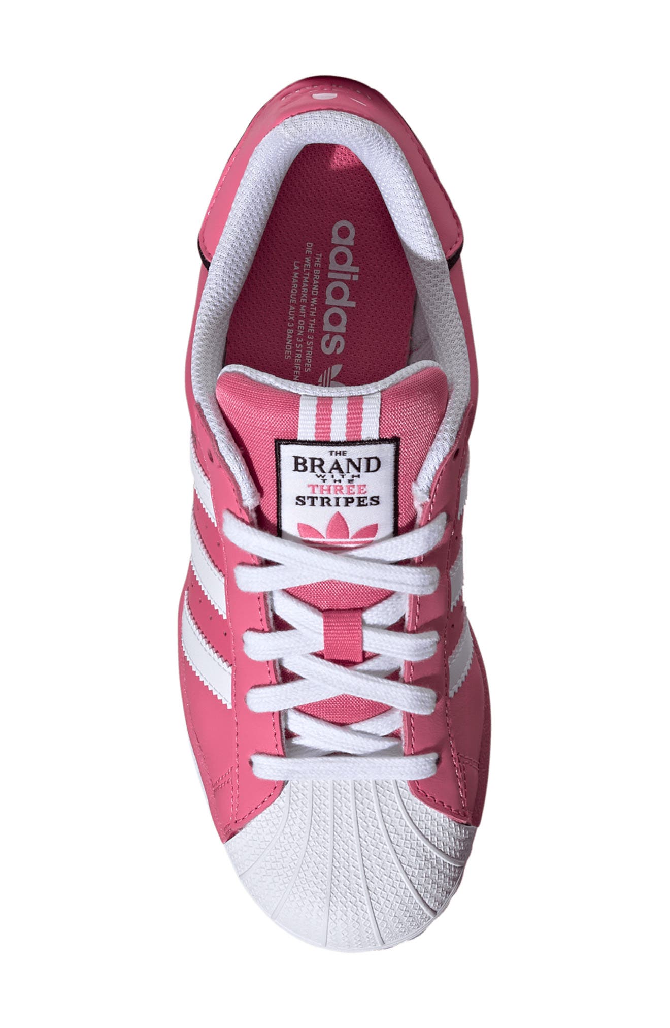 adidas Kids' Superstar Sneaker, Alternate, color, Pink Fusion/ White/ Black
