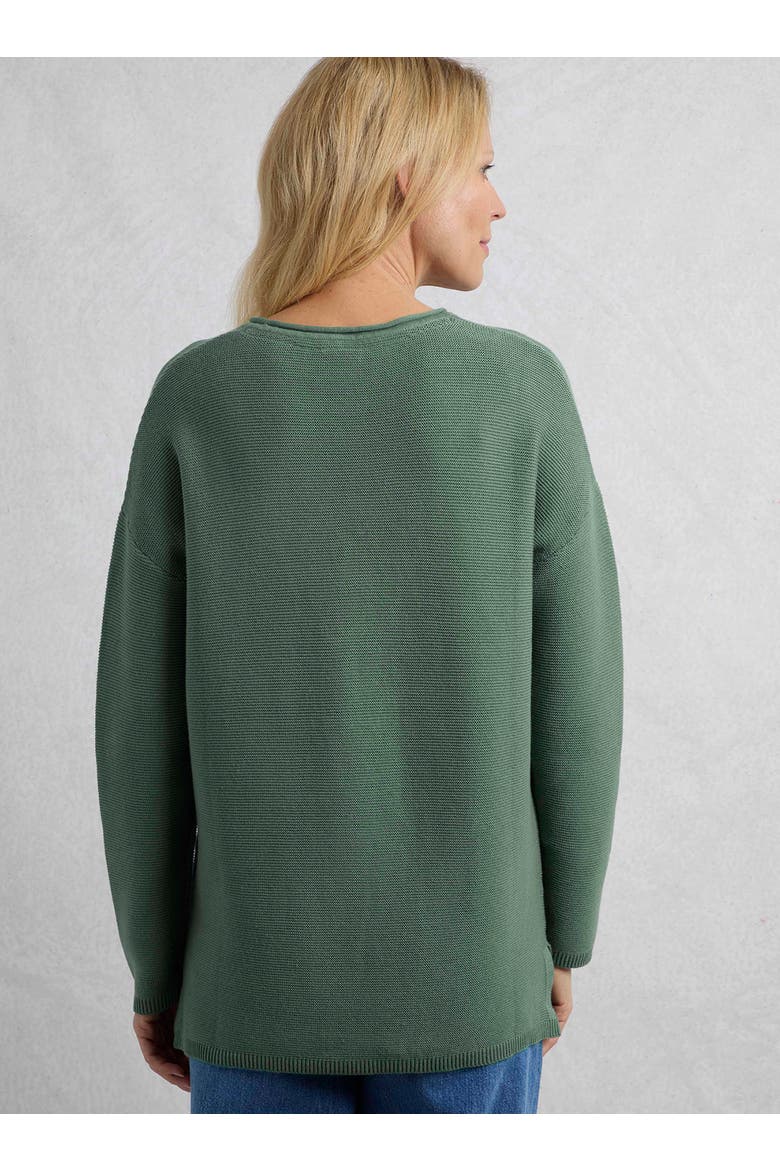 Dalla Knitted Crew Neck Jumper, Alternate, color, Dark Jade