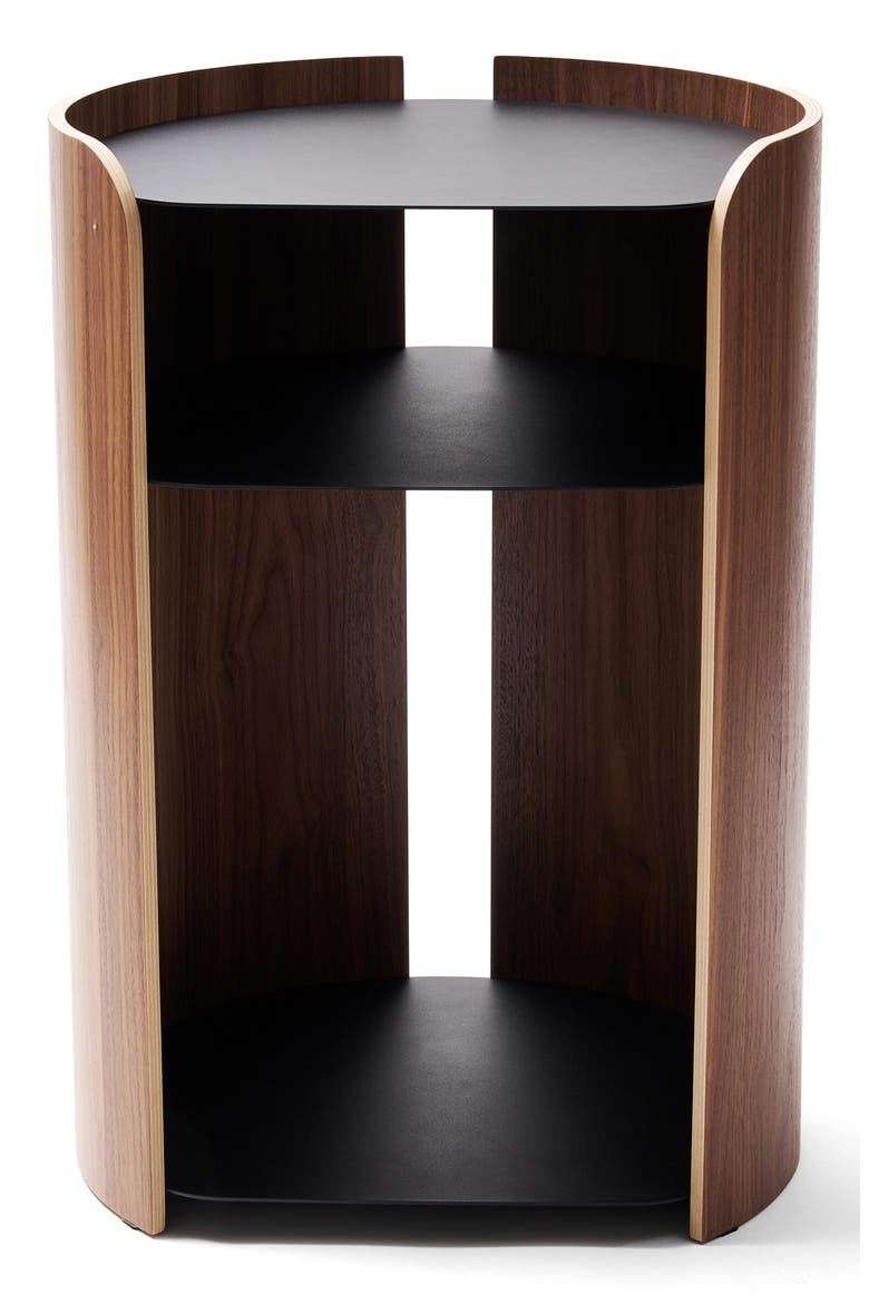 Contour Wood & Steel Side Table, Alternate, color, BLACK