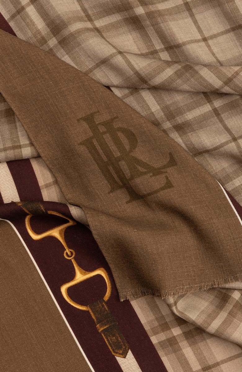 Lauren Ralph Lauren Plaid Wool Scarf, Alternate, color,