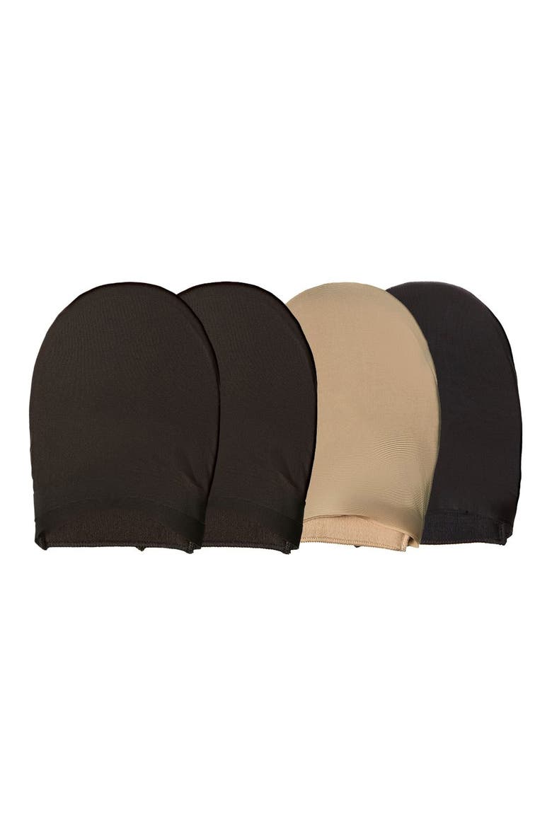 Fine Edge Assorted 4-Pack Cushioned Toe Covers, Main, color, BROWN-TAN-BLACK