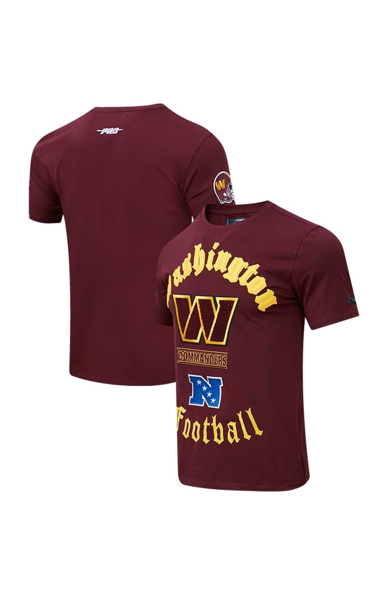 PRO STANDARD Men's Pro Standard Burgundy Washington Commanders Old English T-Shirt, Main, color, Burgundy