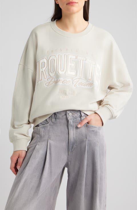 Ever Embroidered Crewneck Cotton Sweatshirt