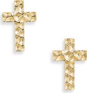 Bony Levy 14K Gold Cross Stud Earrings