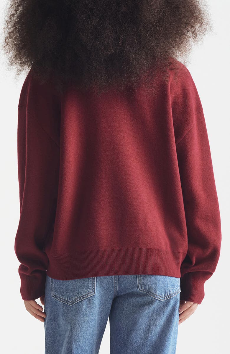 Brooklyn Industries Logo Crewneck Sweater, Alternate, color, Windsor Wine