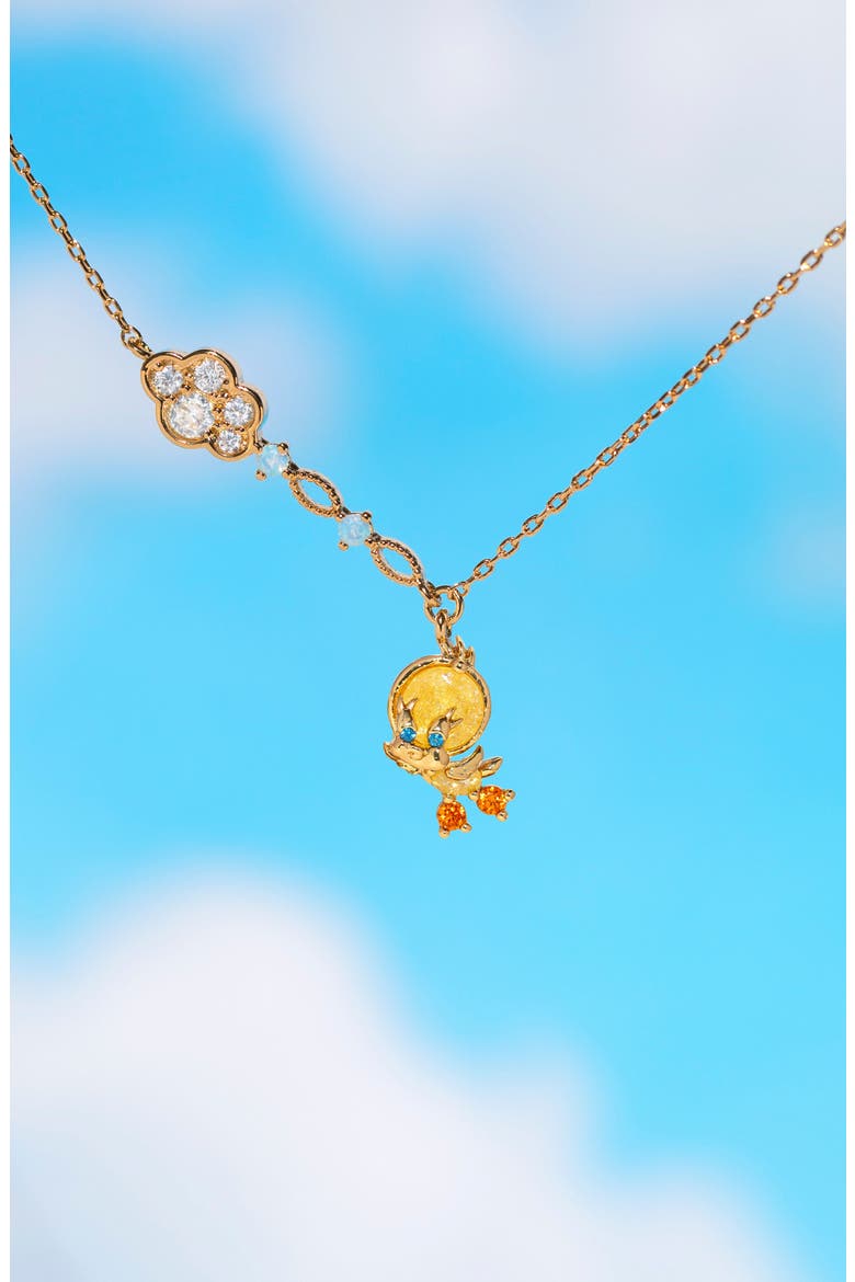 Looney Tunes Tweety Bird Pendant Necklace, Alternate, color, GOLD