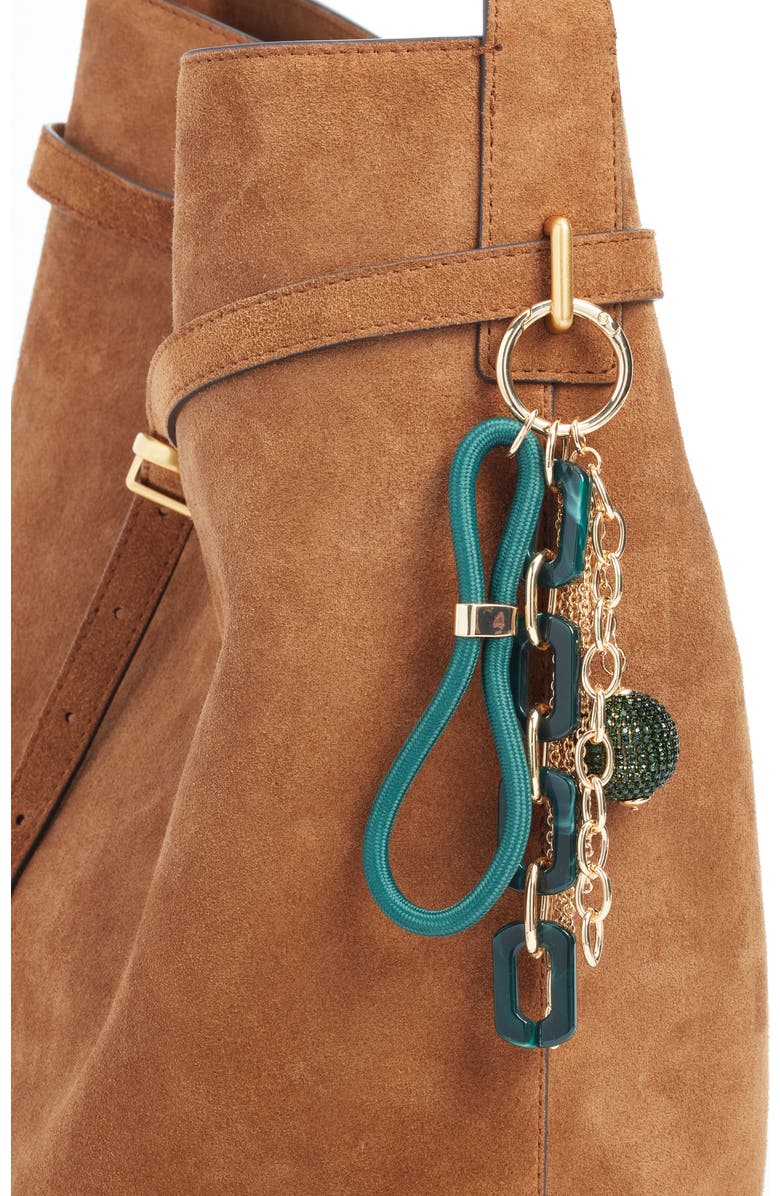 Chelsea28 Crystal Ball & Chain Bag Charm, Alternate, color, Green Multi- Gold